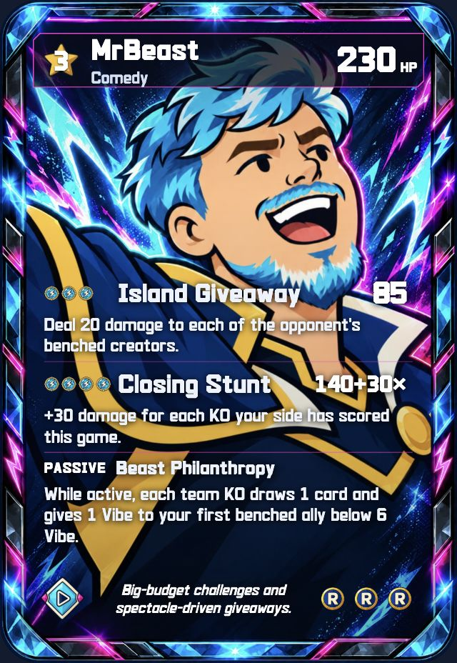 MrBeast — level 3 Full Art game card