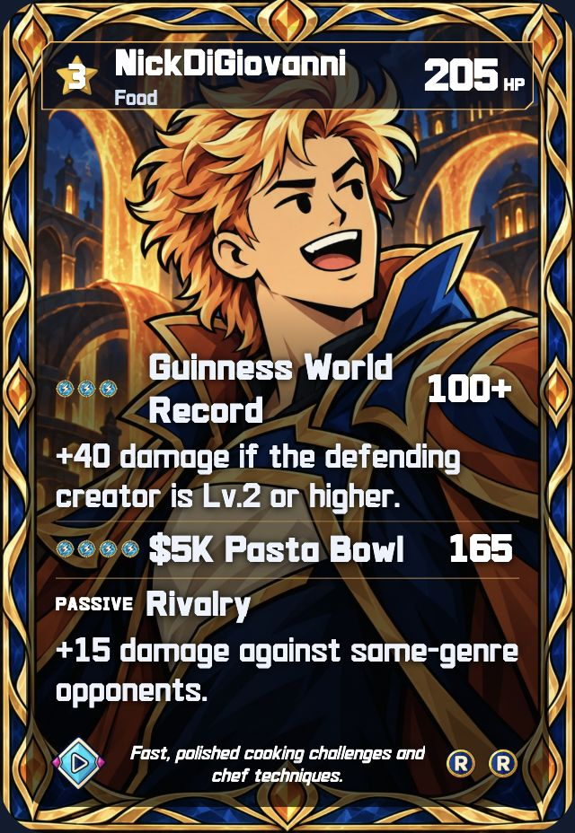 NickDiGiovanni — level 3 Full Art game card